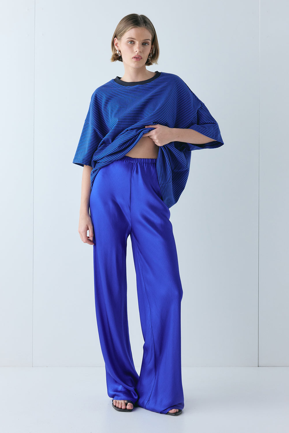 Remi Satin Pants Cobalt - size:Aria:AU 6 / US 2