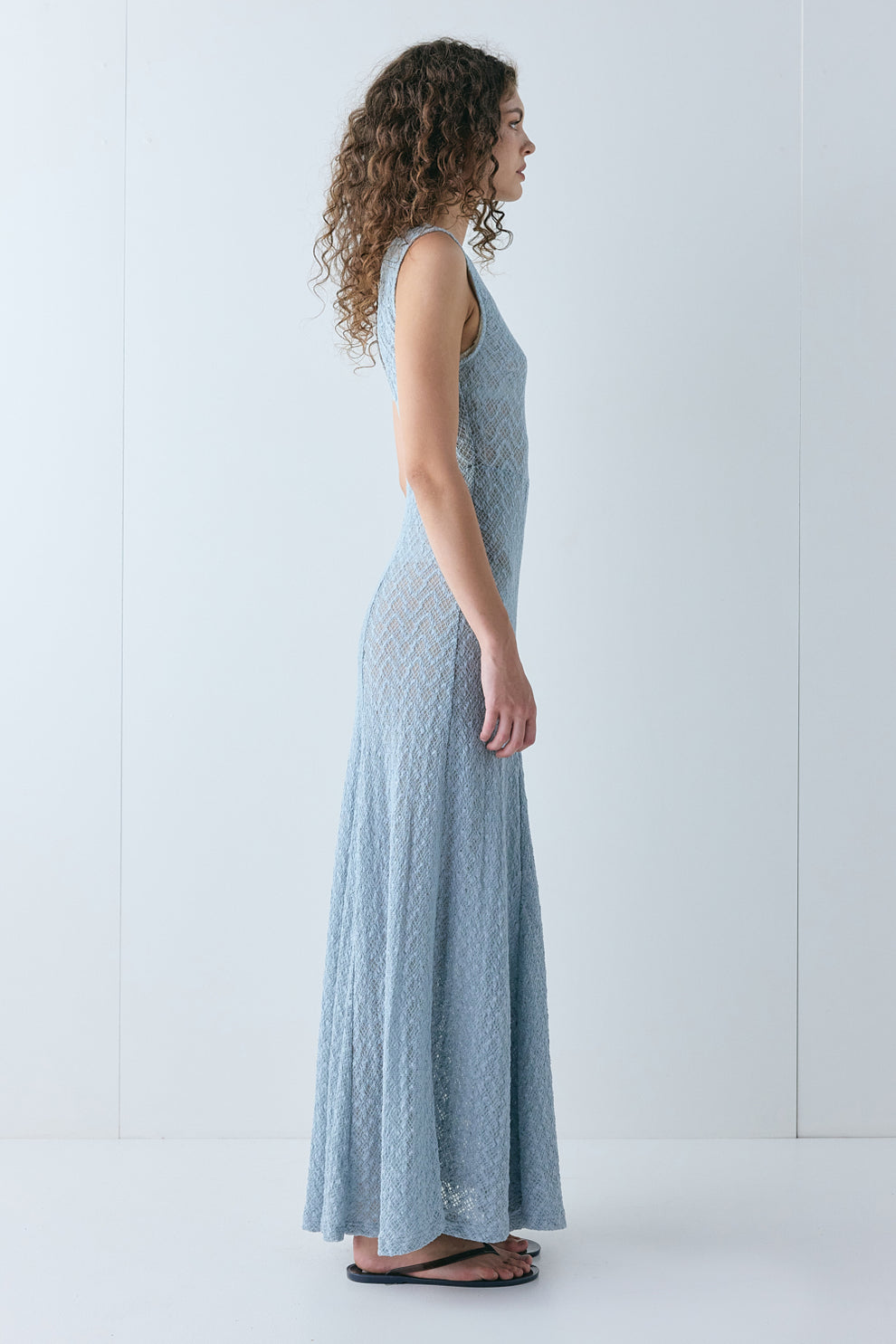 Caro Lace Maxi Dress Powder