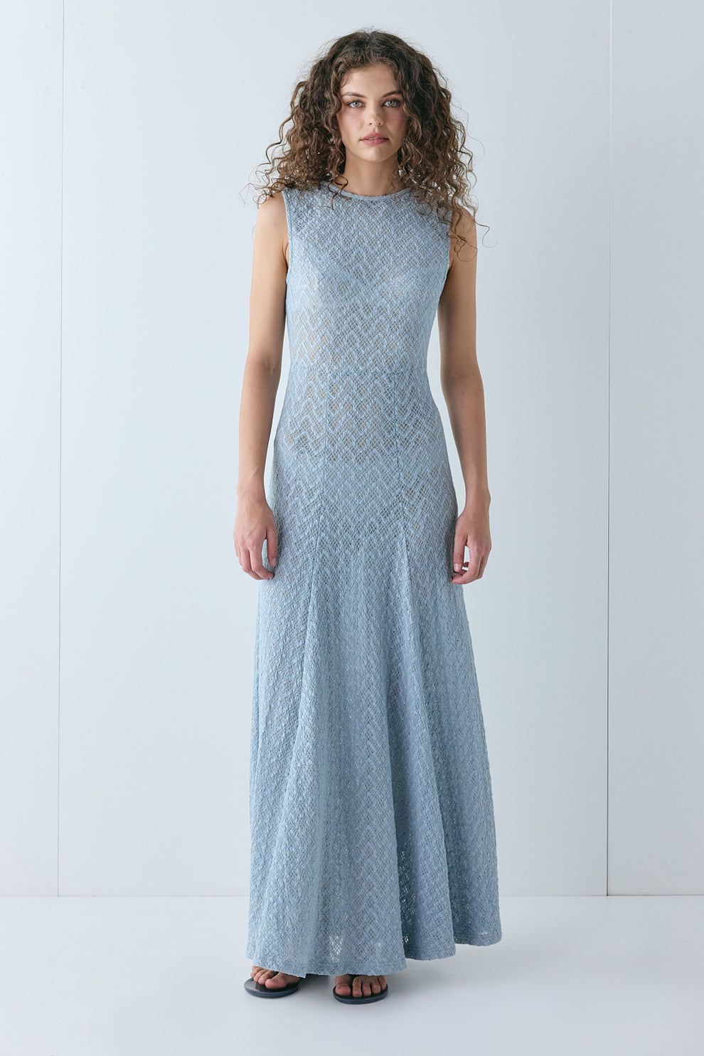 Caro Lace Maxi Dress Powder - size:Lillian:AU 6 / US 2