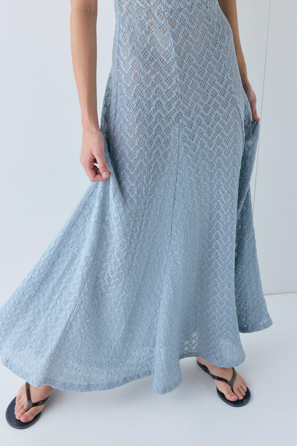 Caro Lace Maxi Dress Powder