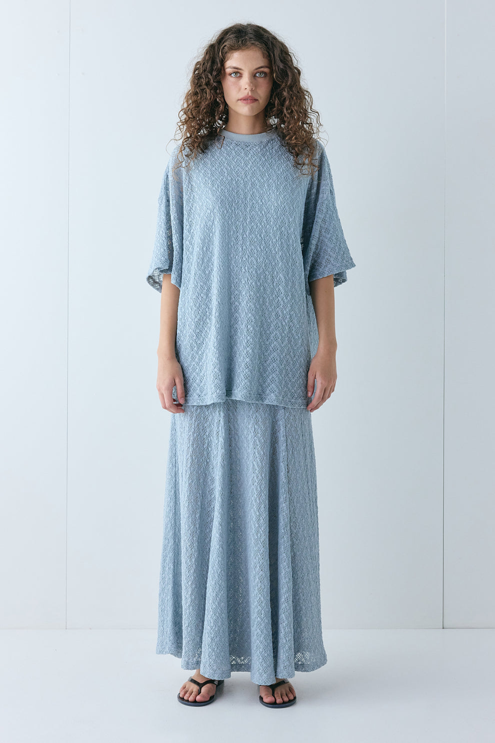 Willow Lace Tee Powder