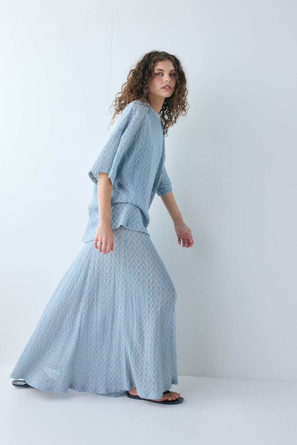 Caro Lace Maxi Dress Powder
