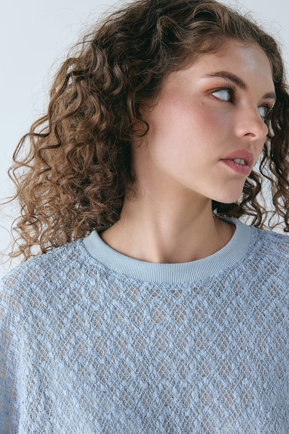 Willow Lace Tee Powder