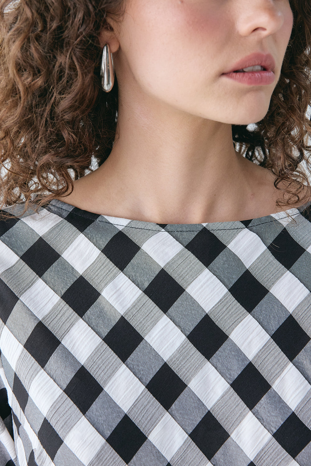 Jean Maxi Dress Black Check