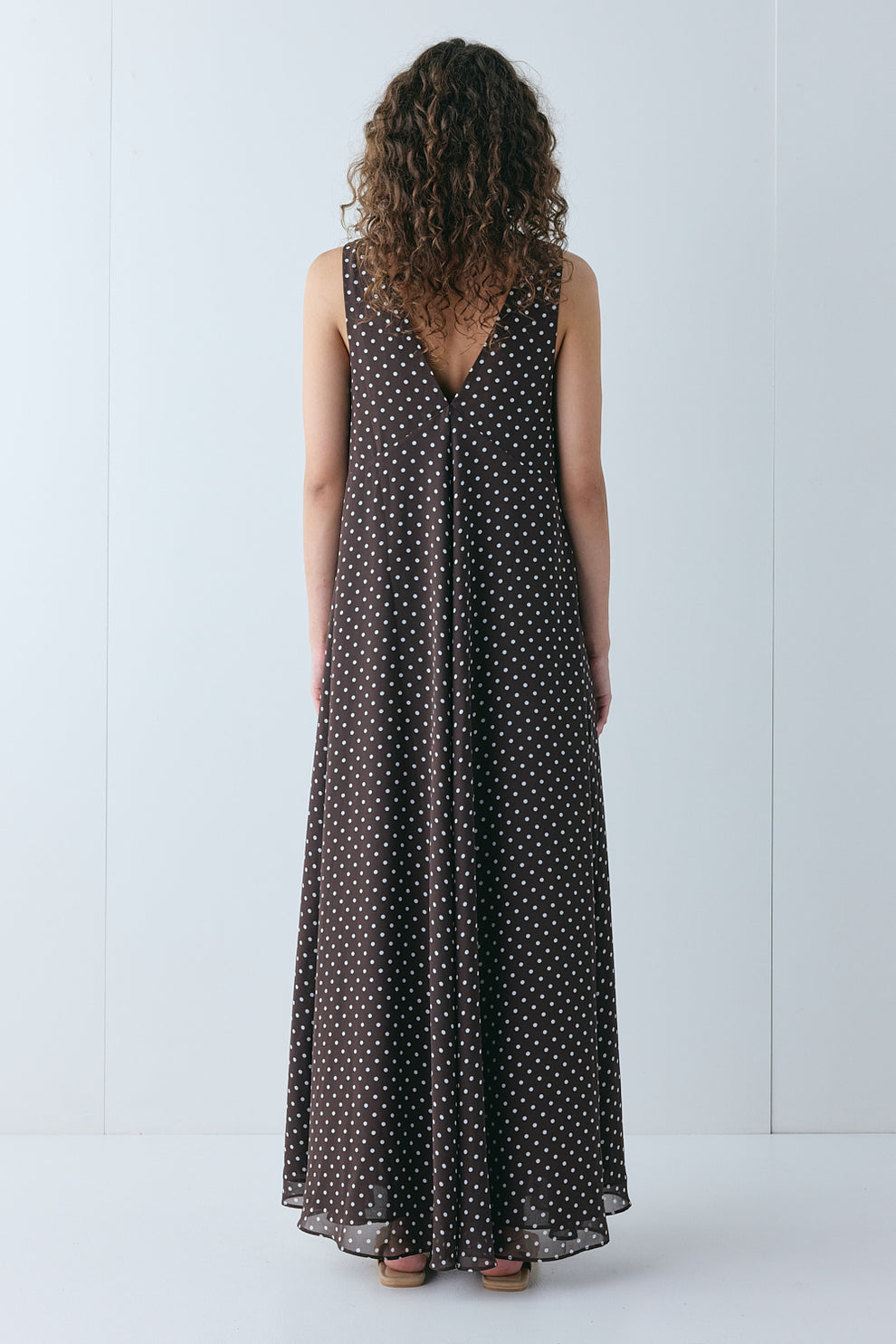 Maeve Maxi Dress Chocolate Polka Dot