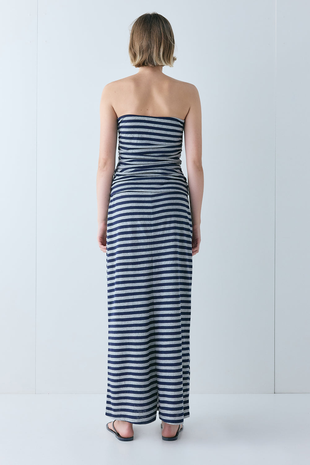 Tamsin Maxi Skirt Navy Stripe