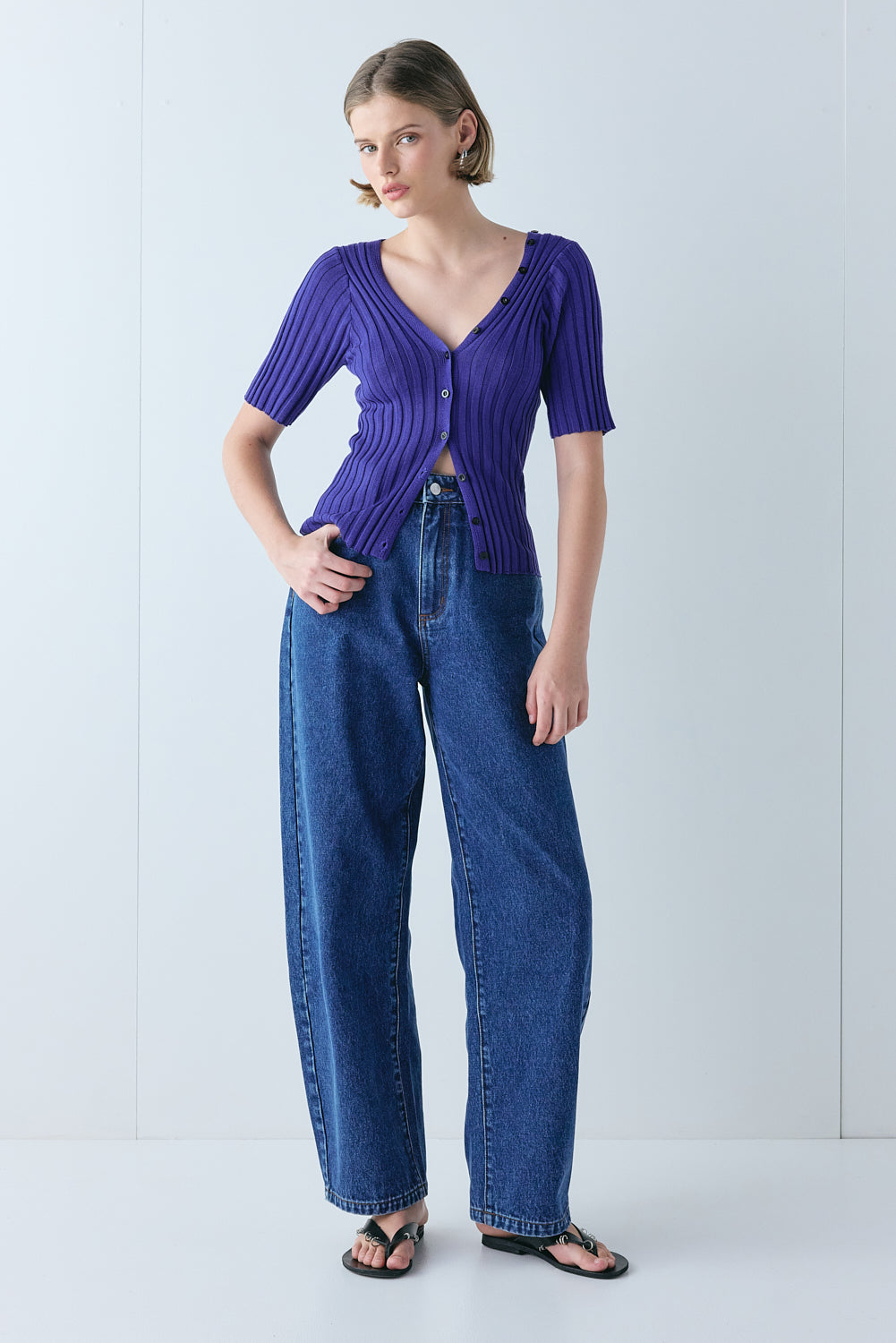 Elisa Knit Top Purple