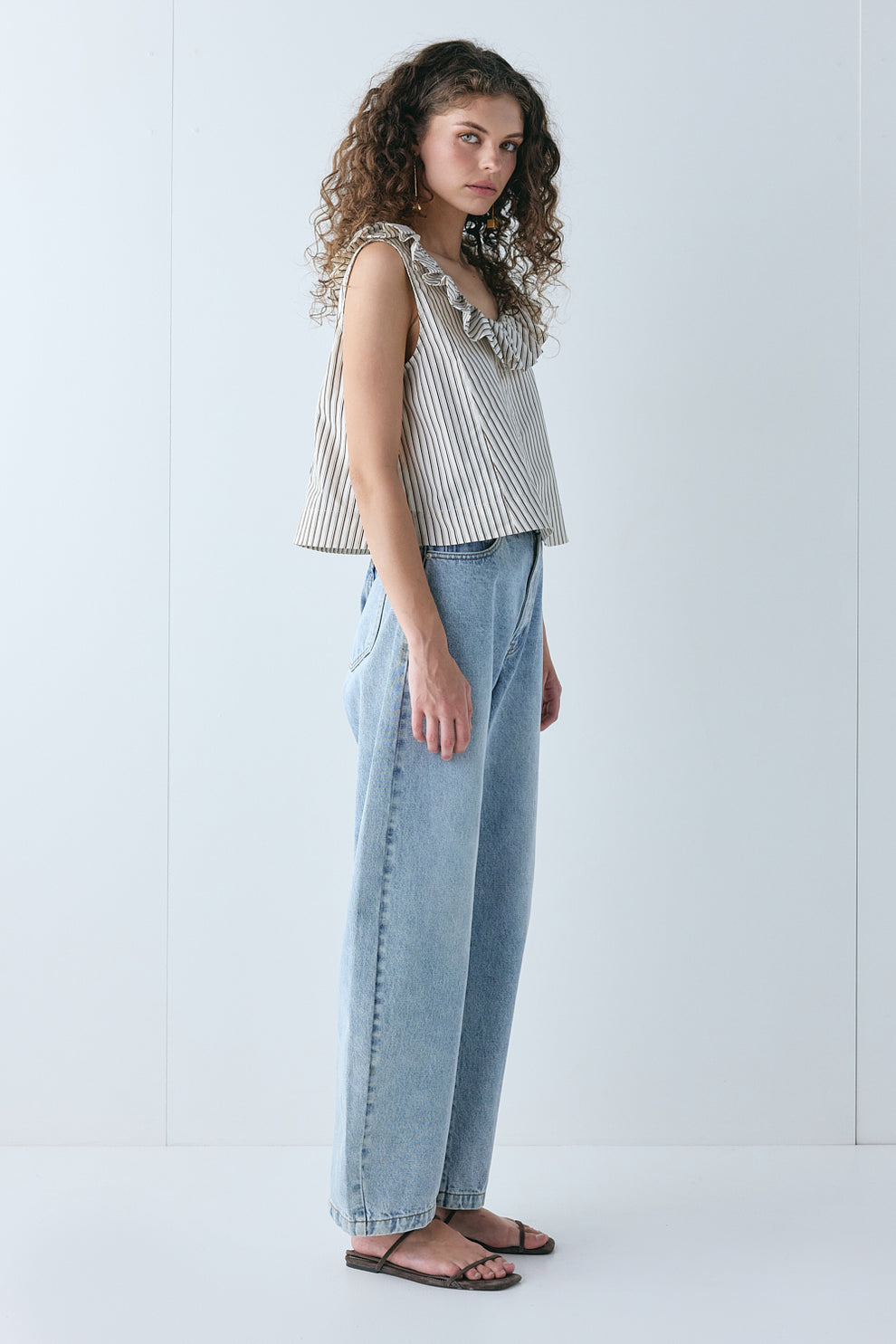 Inga Top Chocolate Stripe