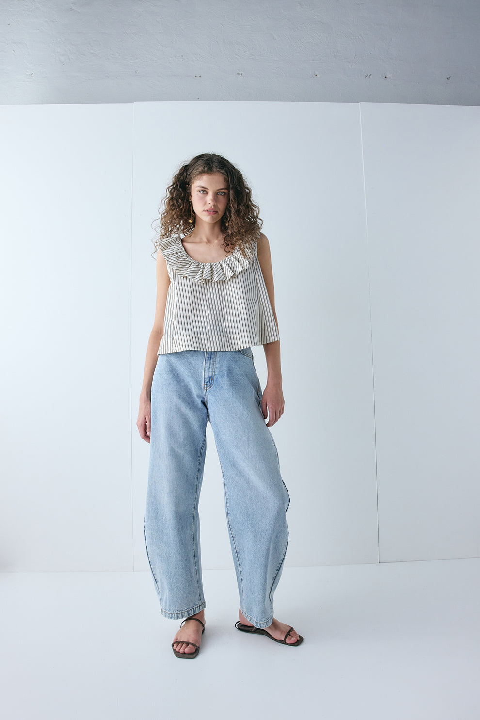 Inga Top Chocolate Stripe