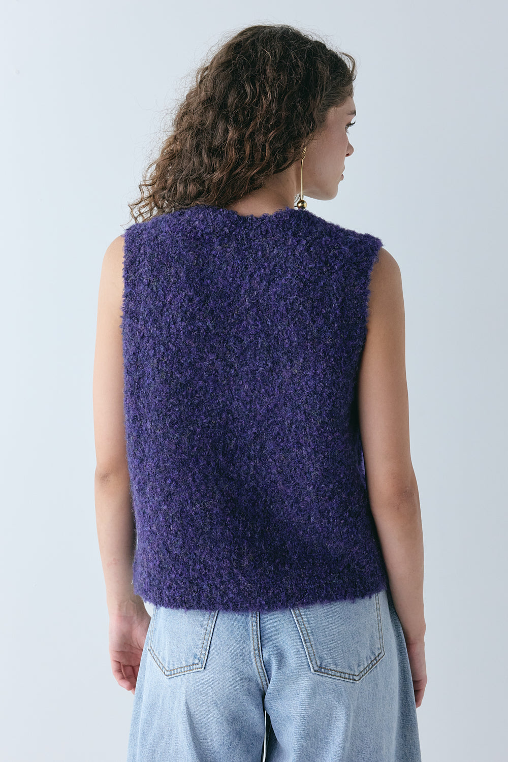 Bridgette Knit Vest Indigo – VRG GRL