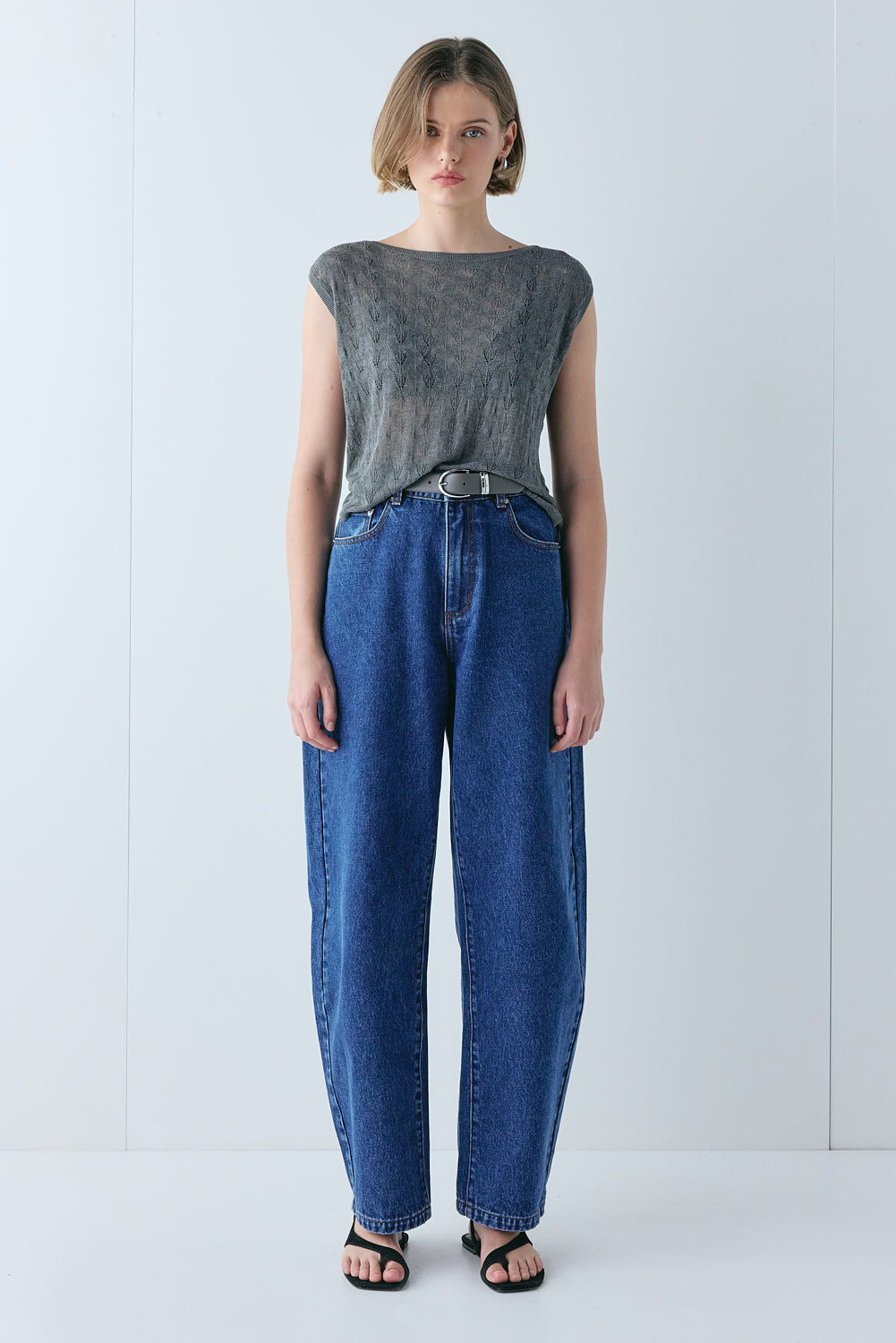 Bria Knit Top Charcoal 