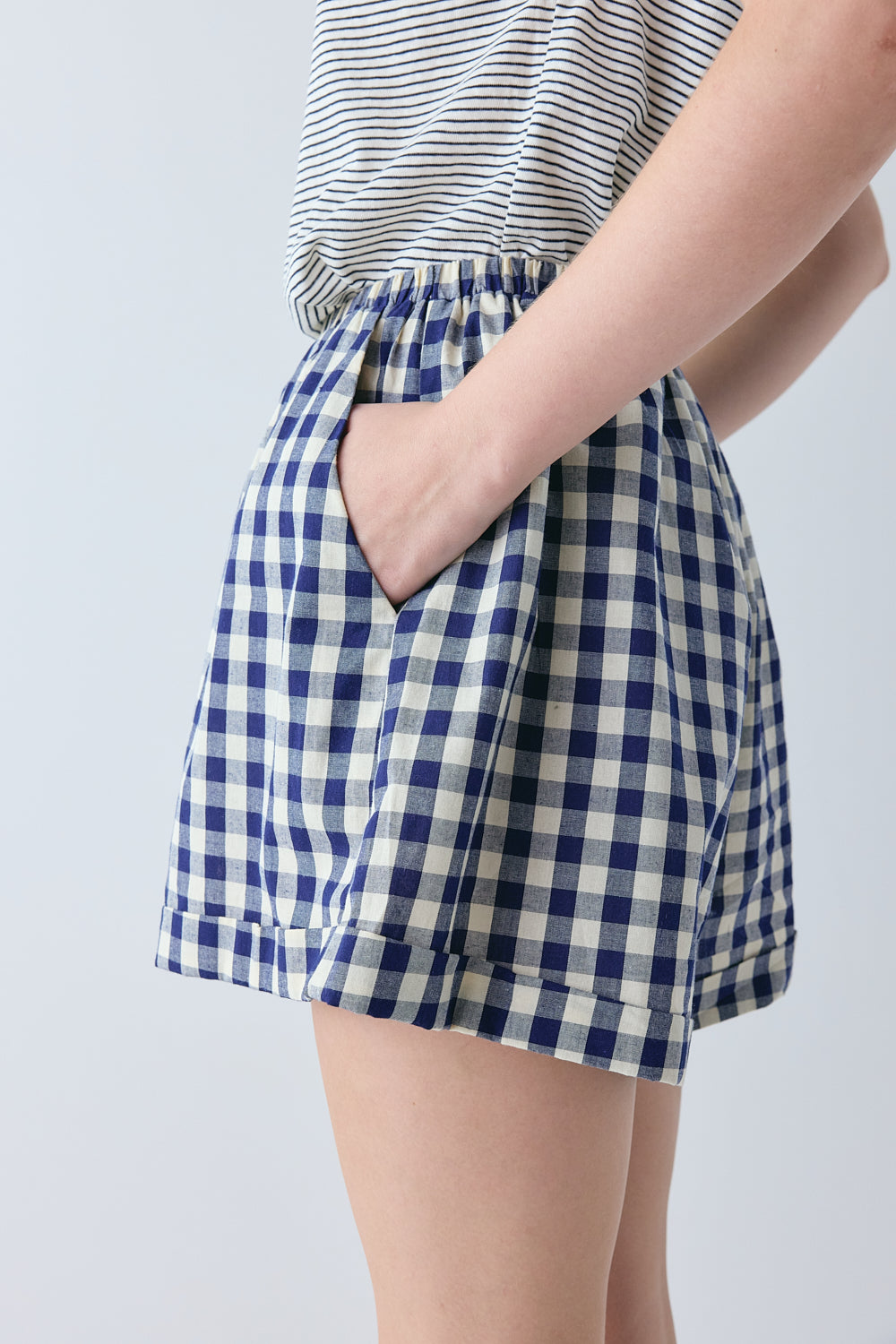 Freda Shorts Navy Check