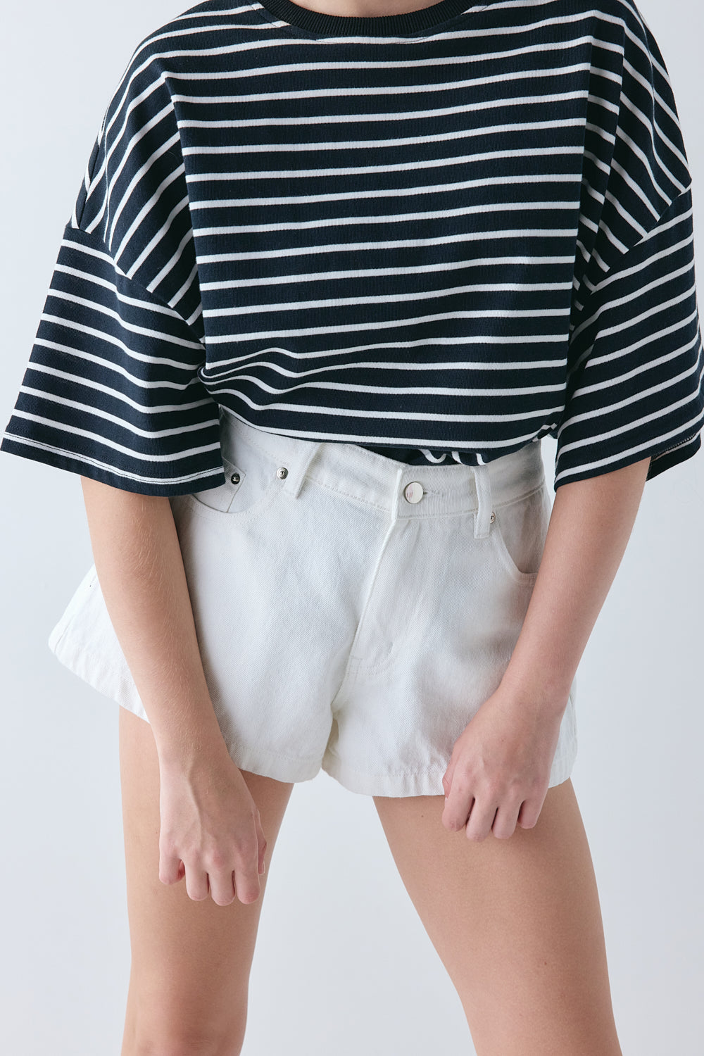 Claudie Denim Shorts White