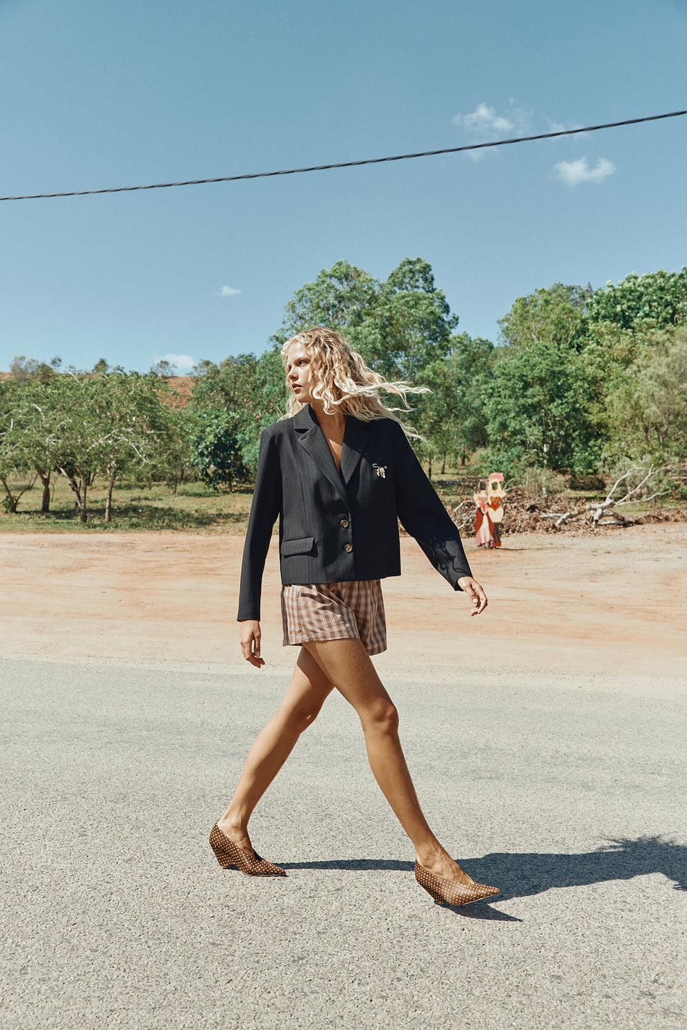 Helena Shorts Brown Check 