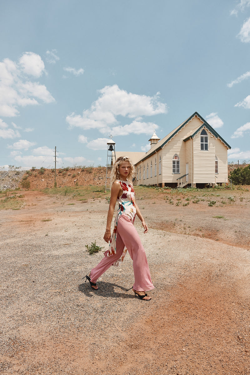 Remi Sheer Pants Pink - size:Anna:AU 8 / US 4
