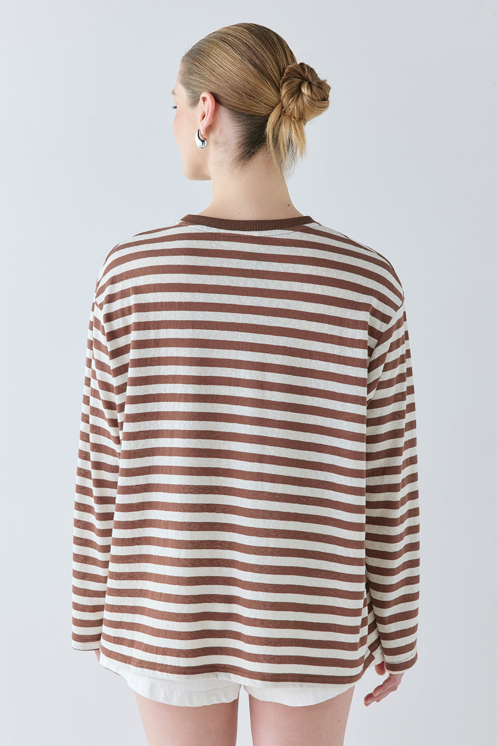Willow Long Sleeve Tee Brown Stripe