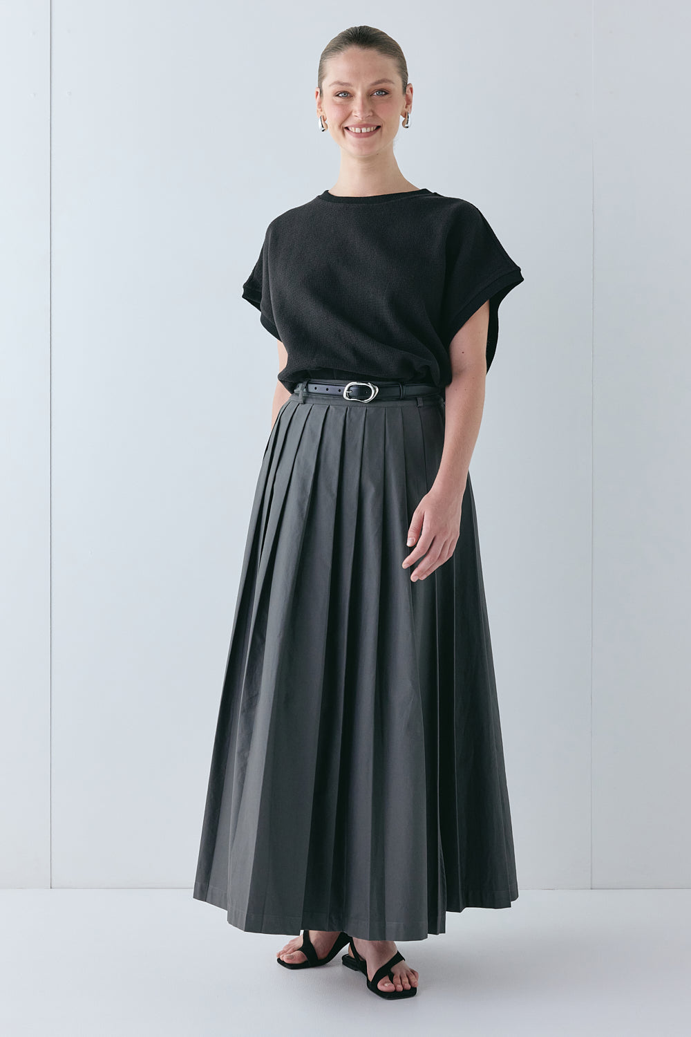 Delphi Maxi Skirt Charcoal - size:Justine:AU 8 / US 4