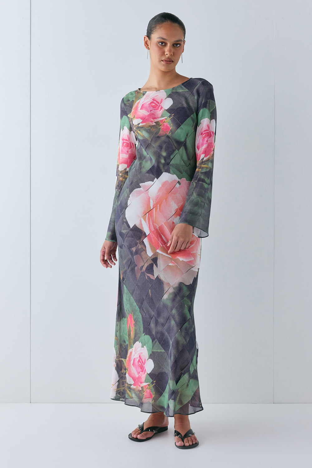 Jean Maxi Dress Rose - size:Em:AU 6 / US 2