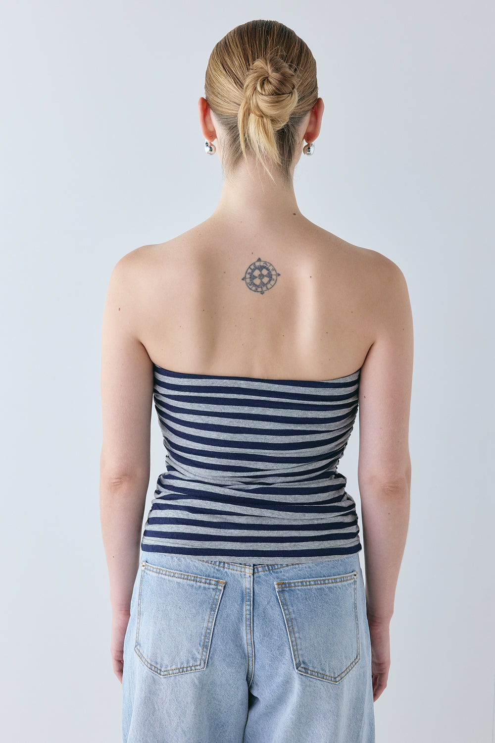 Dominique Top Navy Stripe 