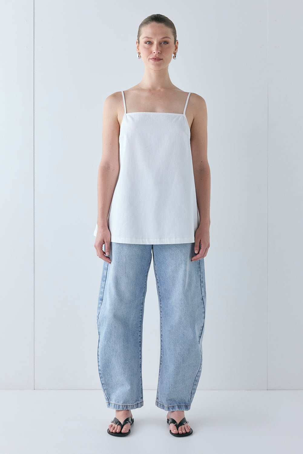 Vivian Tunic Top White - size:Justine:AU 8 / US 4