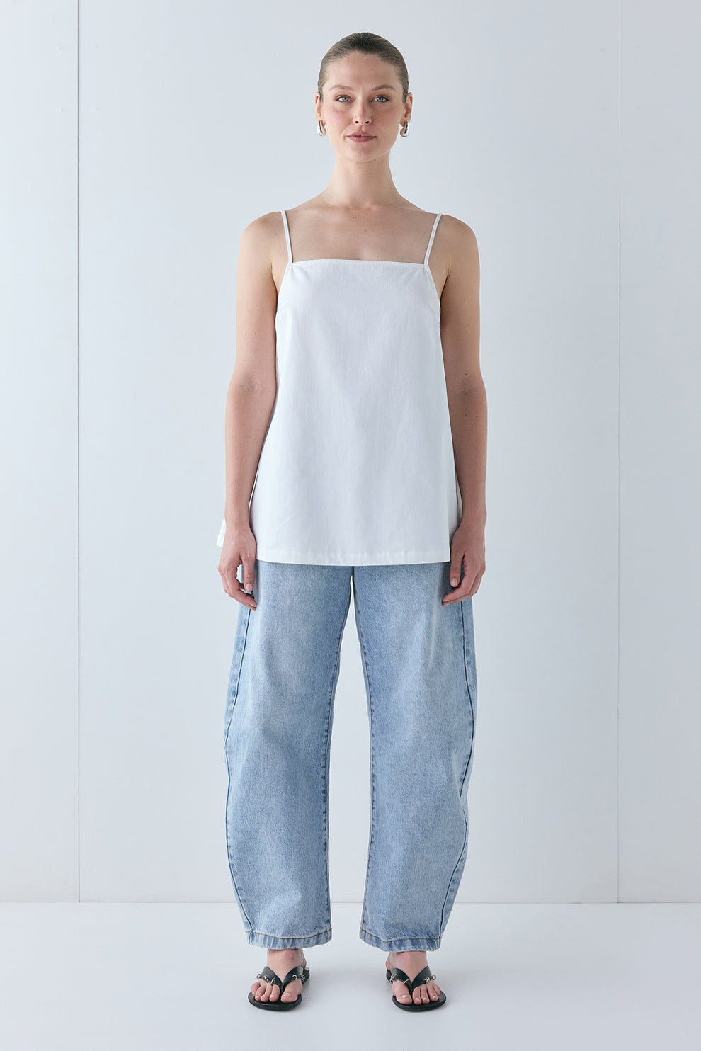 Vivian Tunic Top White - size:Justine:AU 8 / US 4