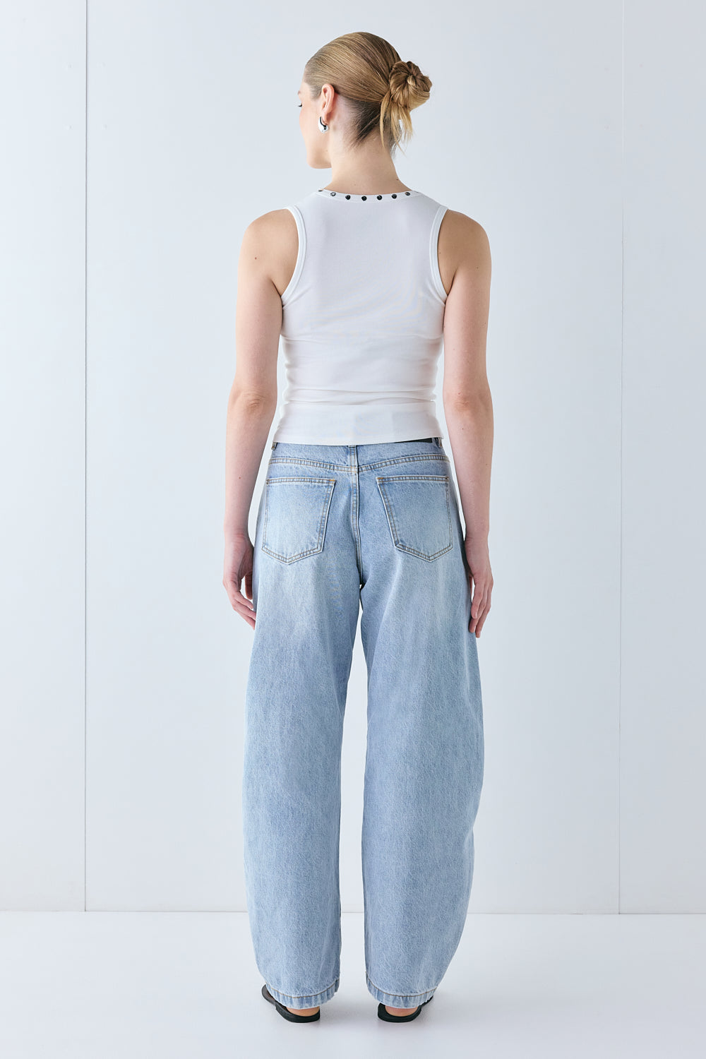 Cora Studded Tank White