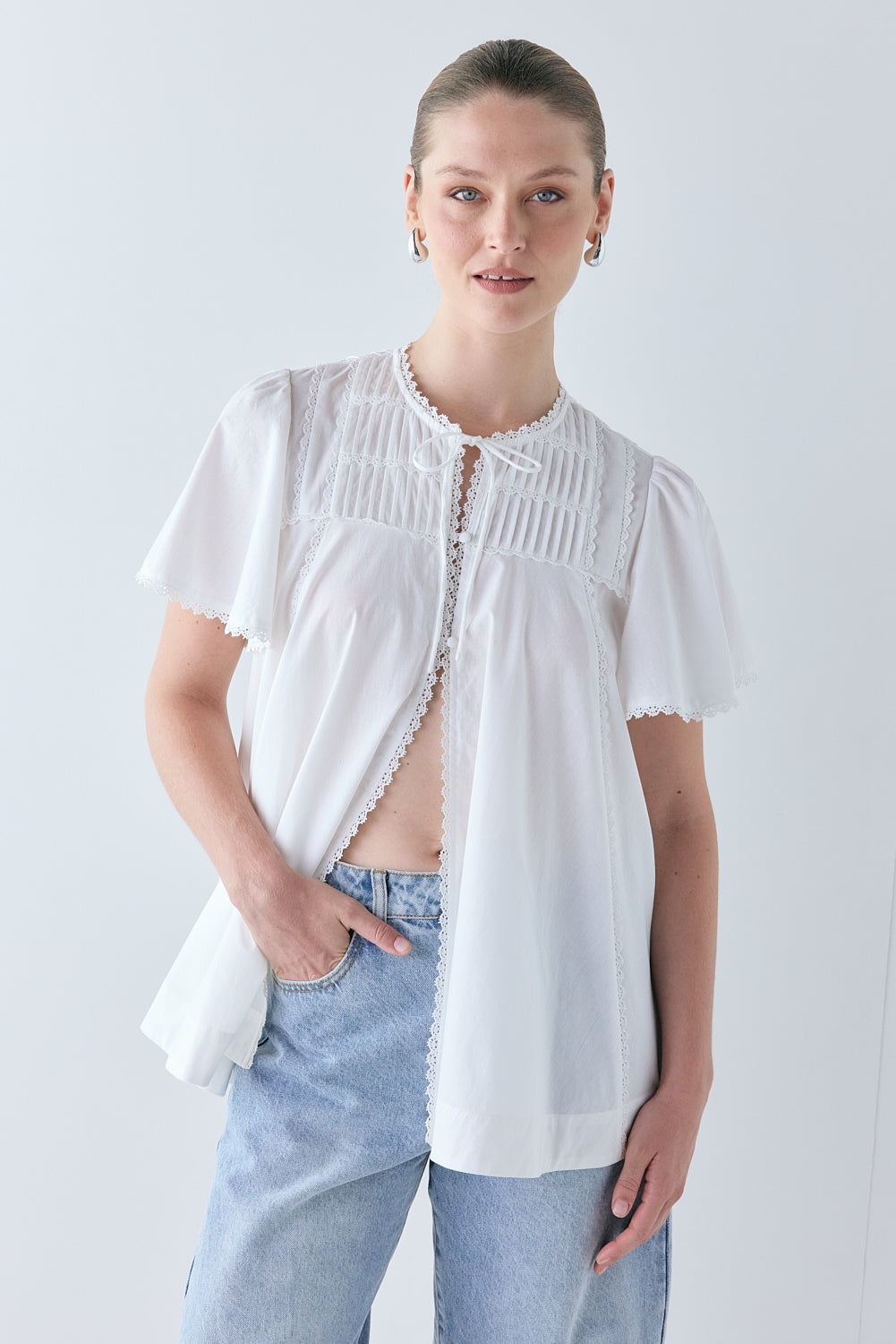 Henriette Smock Top White 
