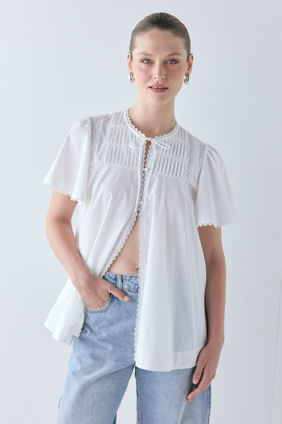 Henriette Smock Top White 