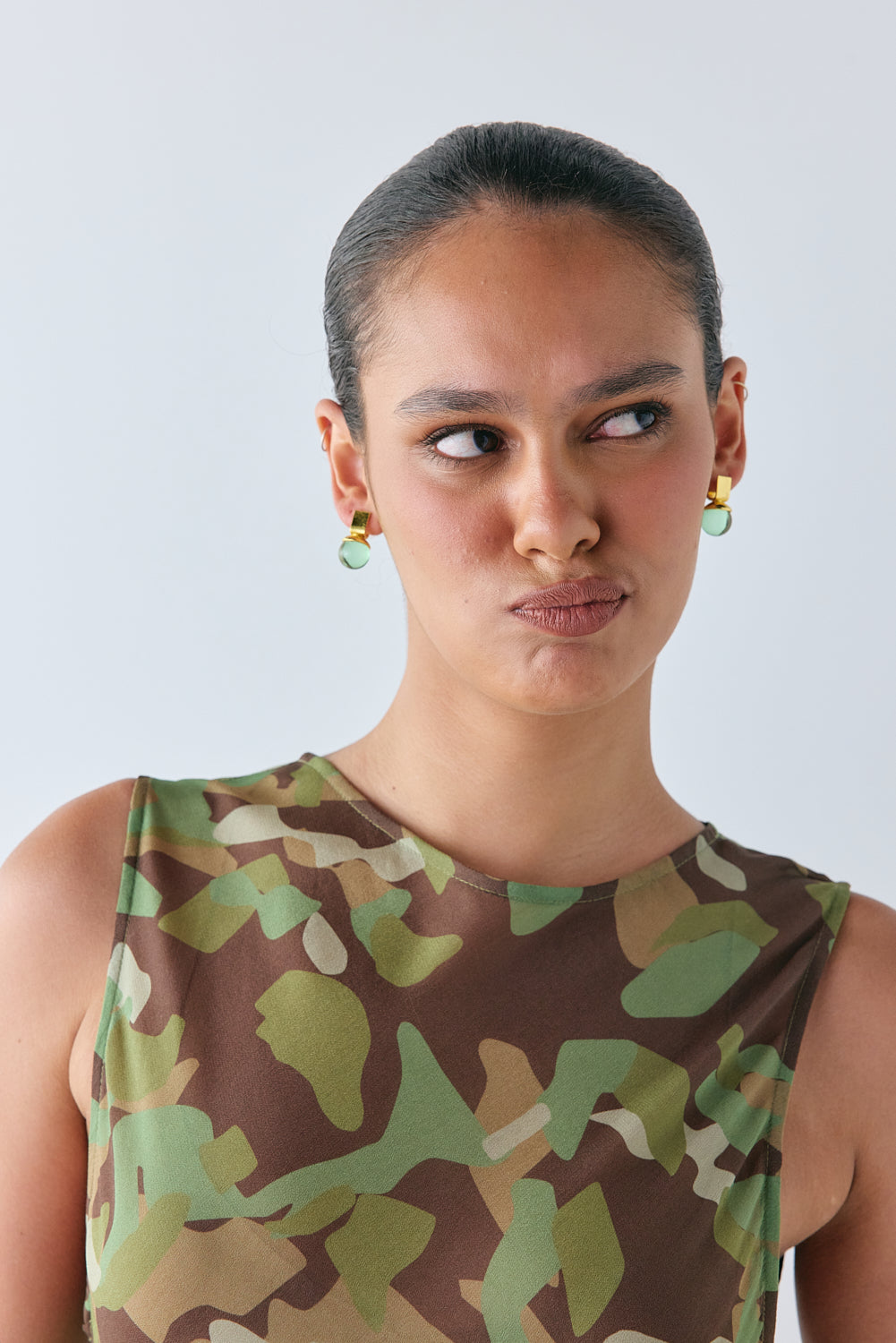 Francesca Sheer Maxi Dress Camo