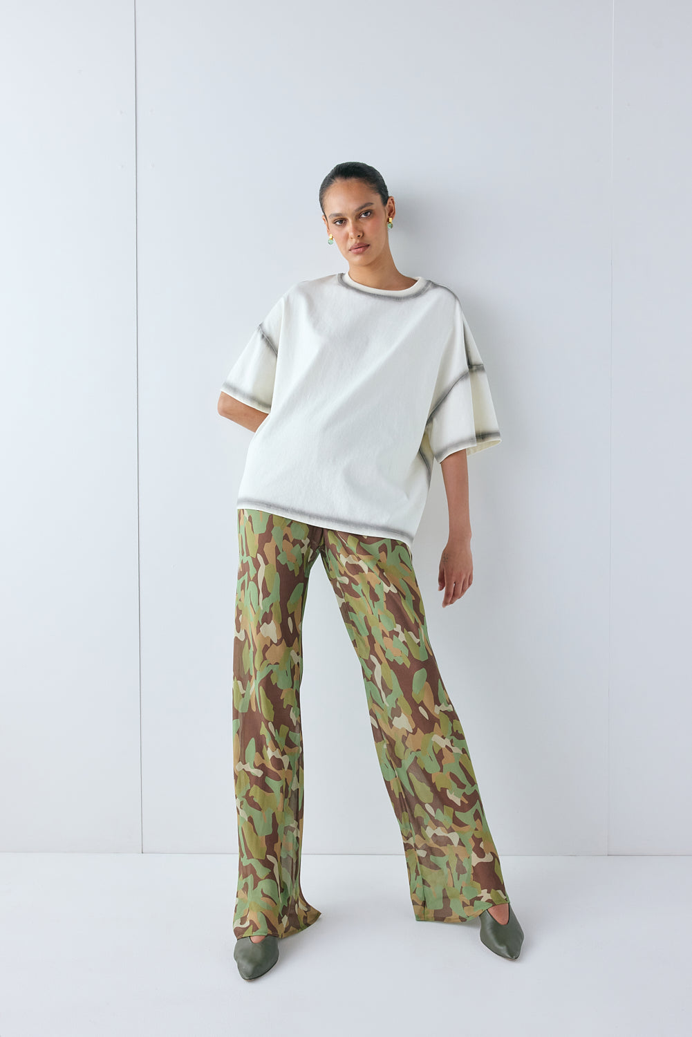 Remi Sheer Pants Camo 