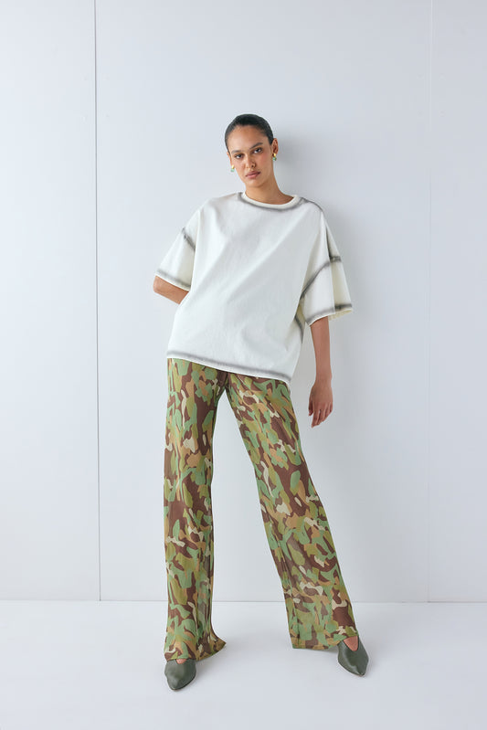 Remi Sheer Pants Camo - size:Em:AU 6 / US 2