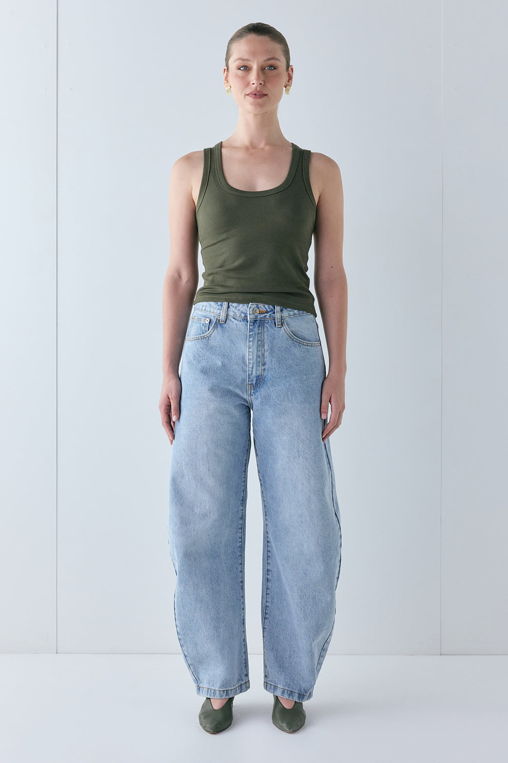 Cora Tank Khaki - size:Justine:AU 8 / US 4