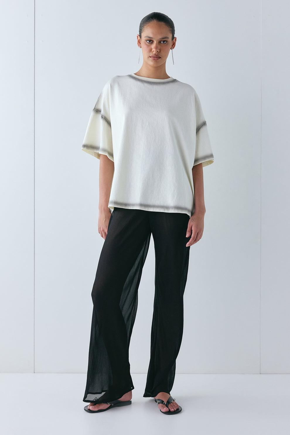 Remi Sheer Pants Black