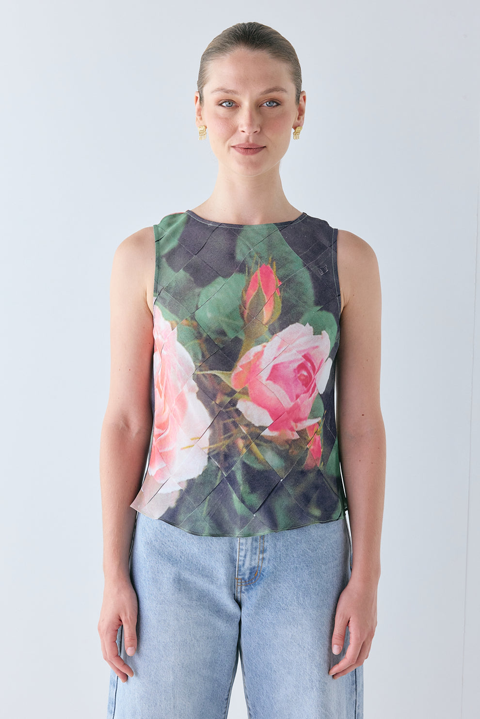 Mica Sheer Top Rose 