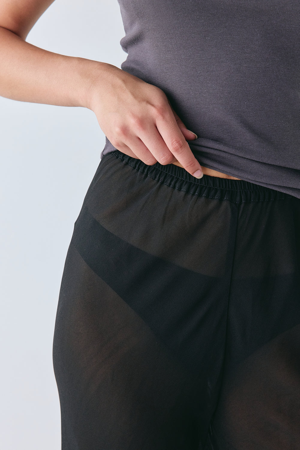 Remi Sheer Pants Black