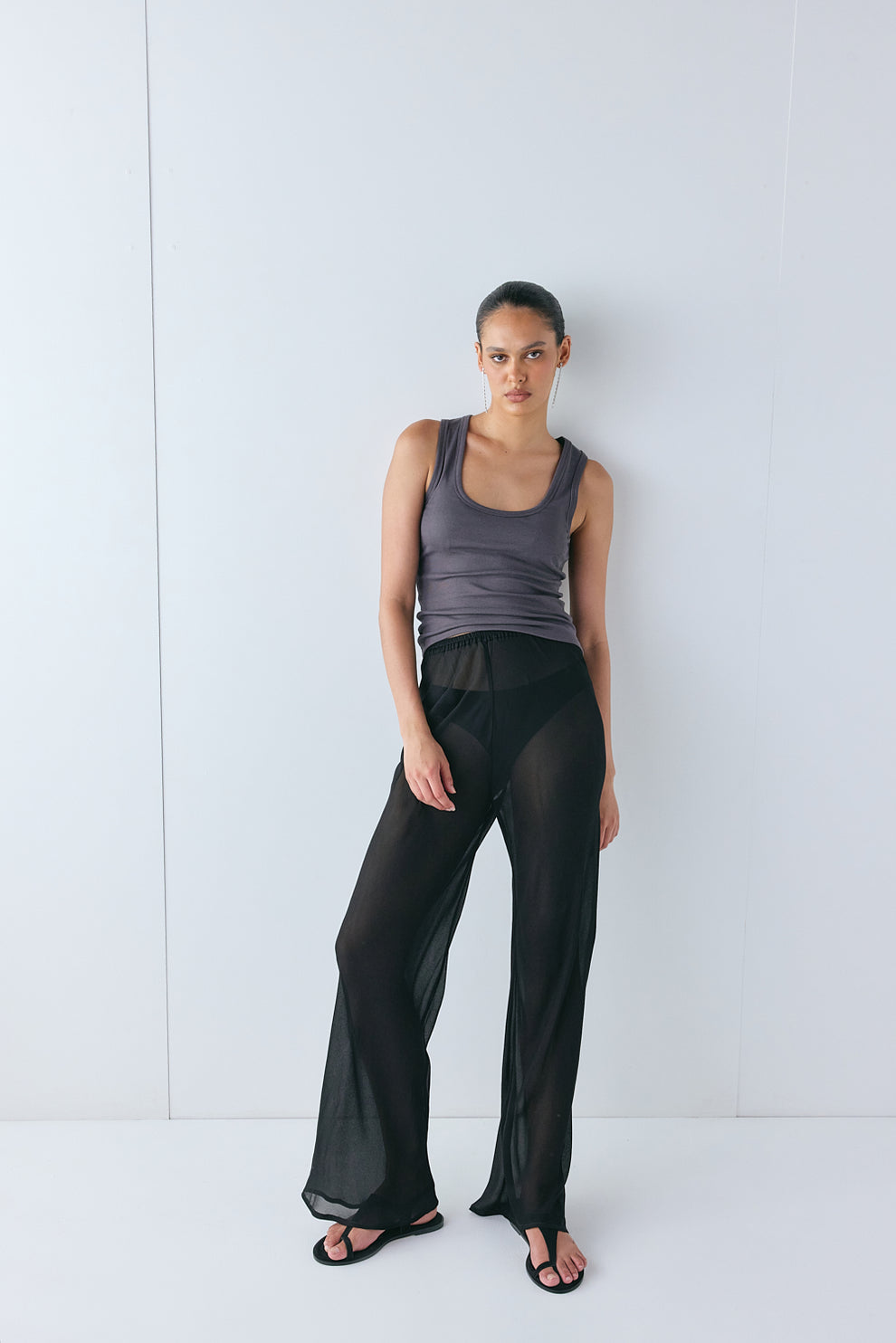 Remi Sheer Pants Black 