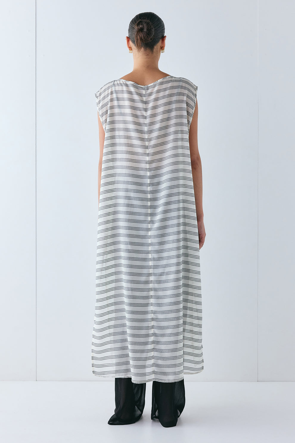 Solaire Sheer Maxi Dress Stripe