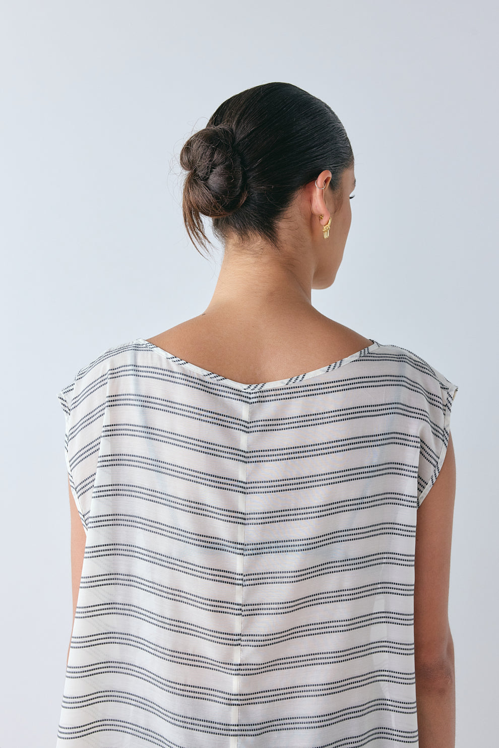 Solaire Sheer Maxi Dress Stripe