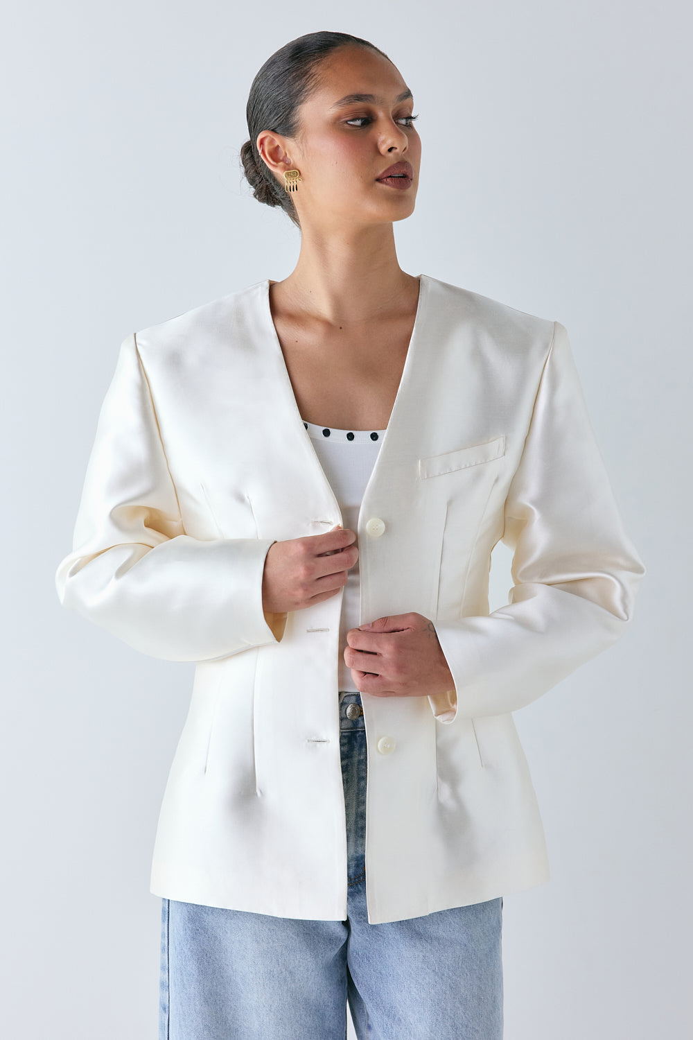 Dalton Blazer Cream - size:Justine:AU 8 / US 4