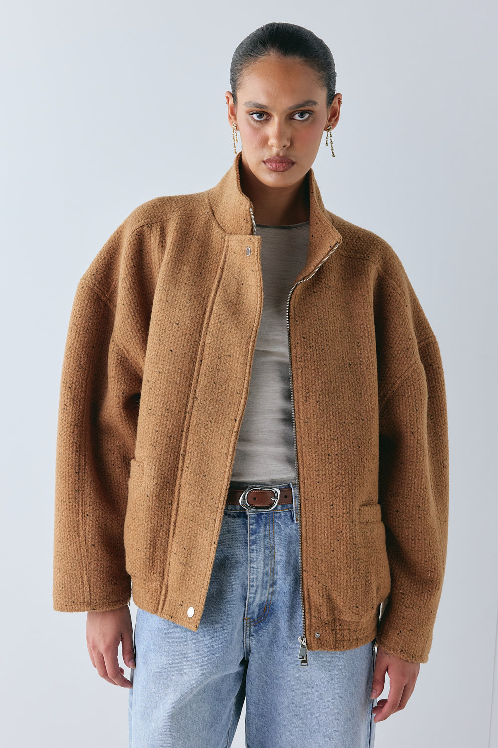 Lennon Bomber Jacket Tan