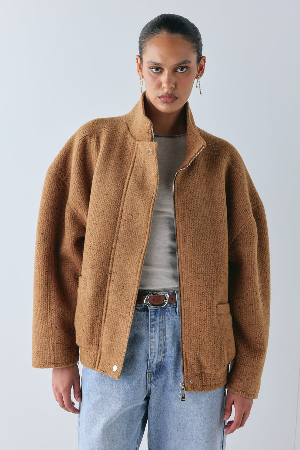 Lennon Bomber Jacket Tan