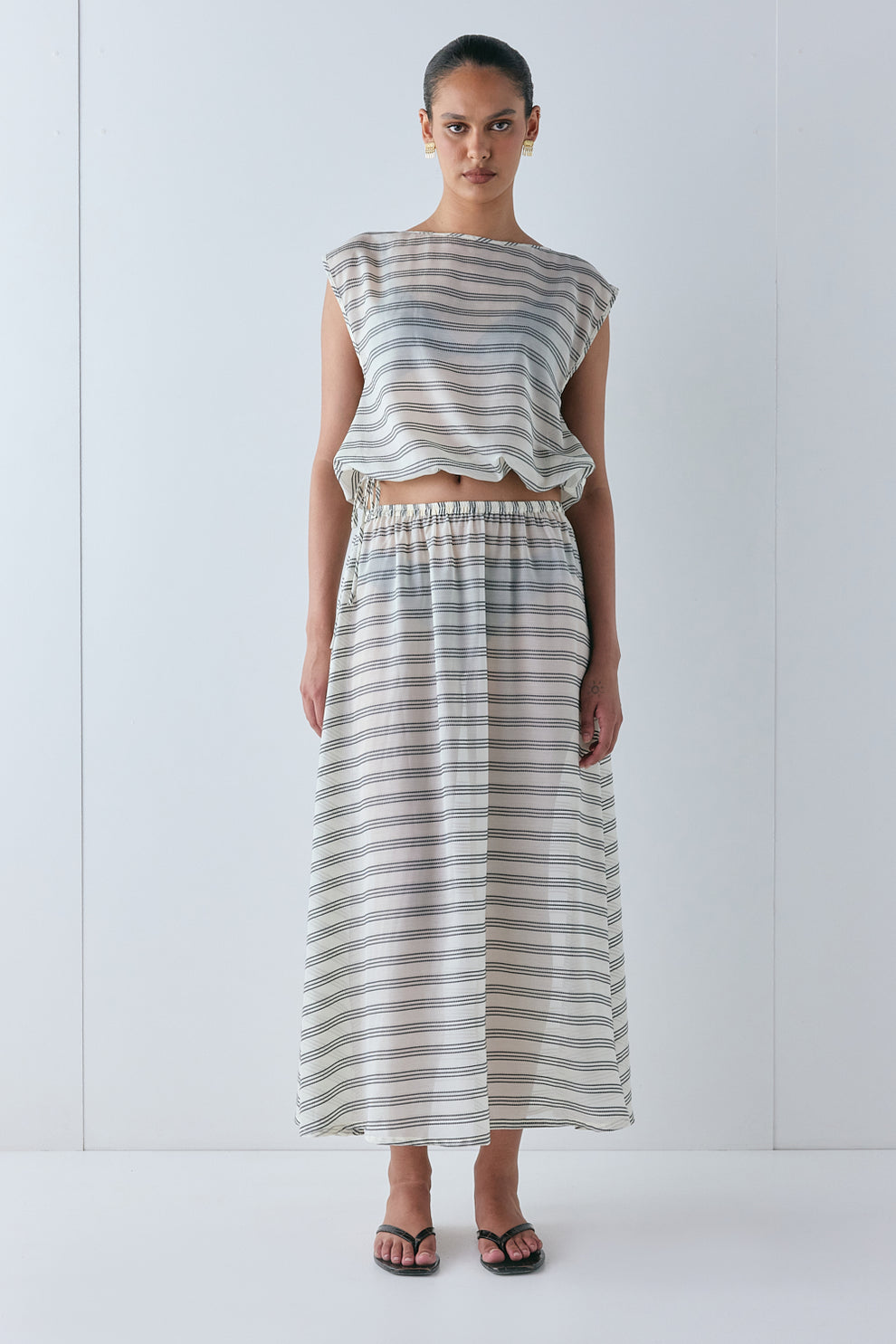 Nicola Sheer Top Stripe