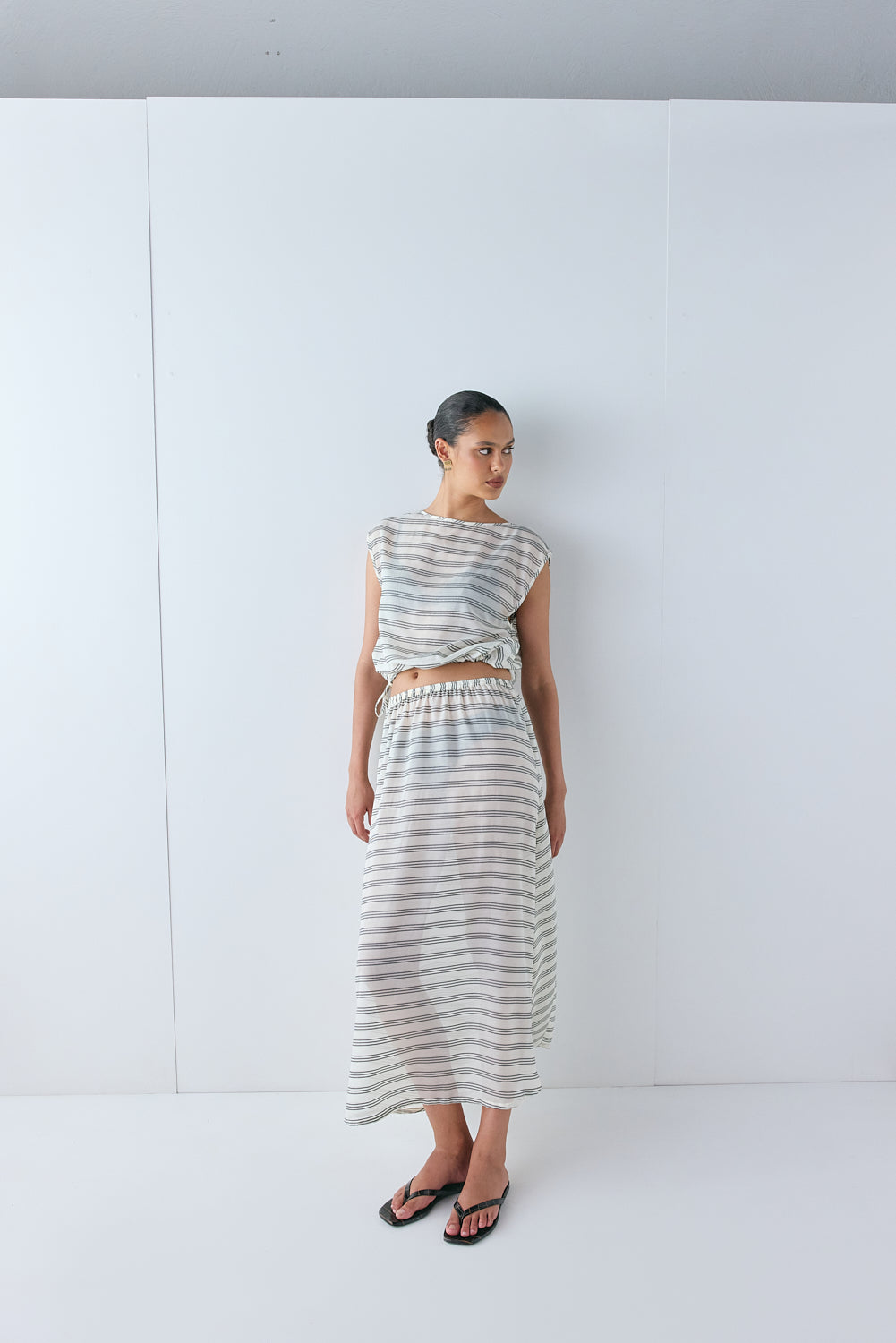 Nicola Sheer Top Stripe