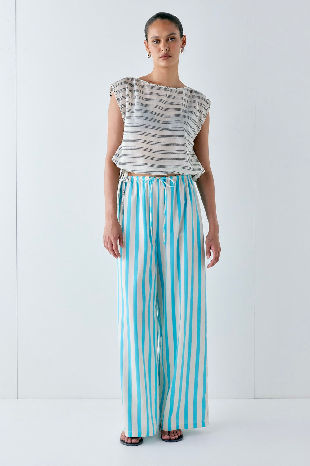 Raya Pants Aqua Stripe 