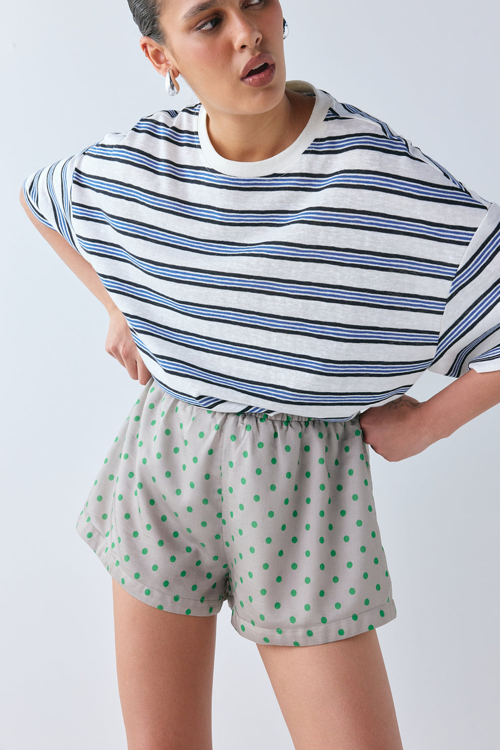 Willow Tee Blue Stripe - size:Em:AU 6 / US 2
