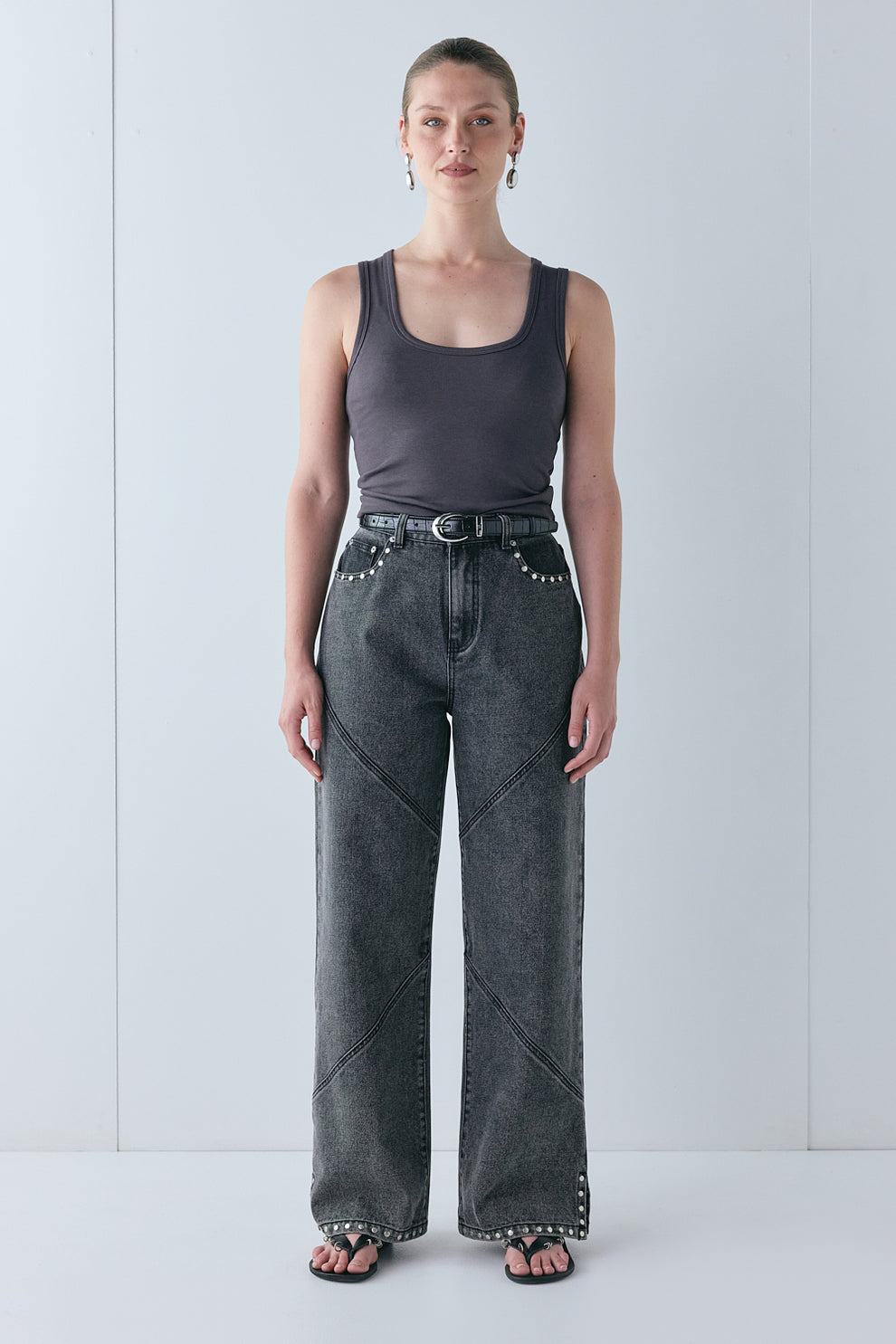 Pia Denim Jeans Washed Grey