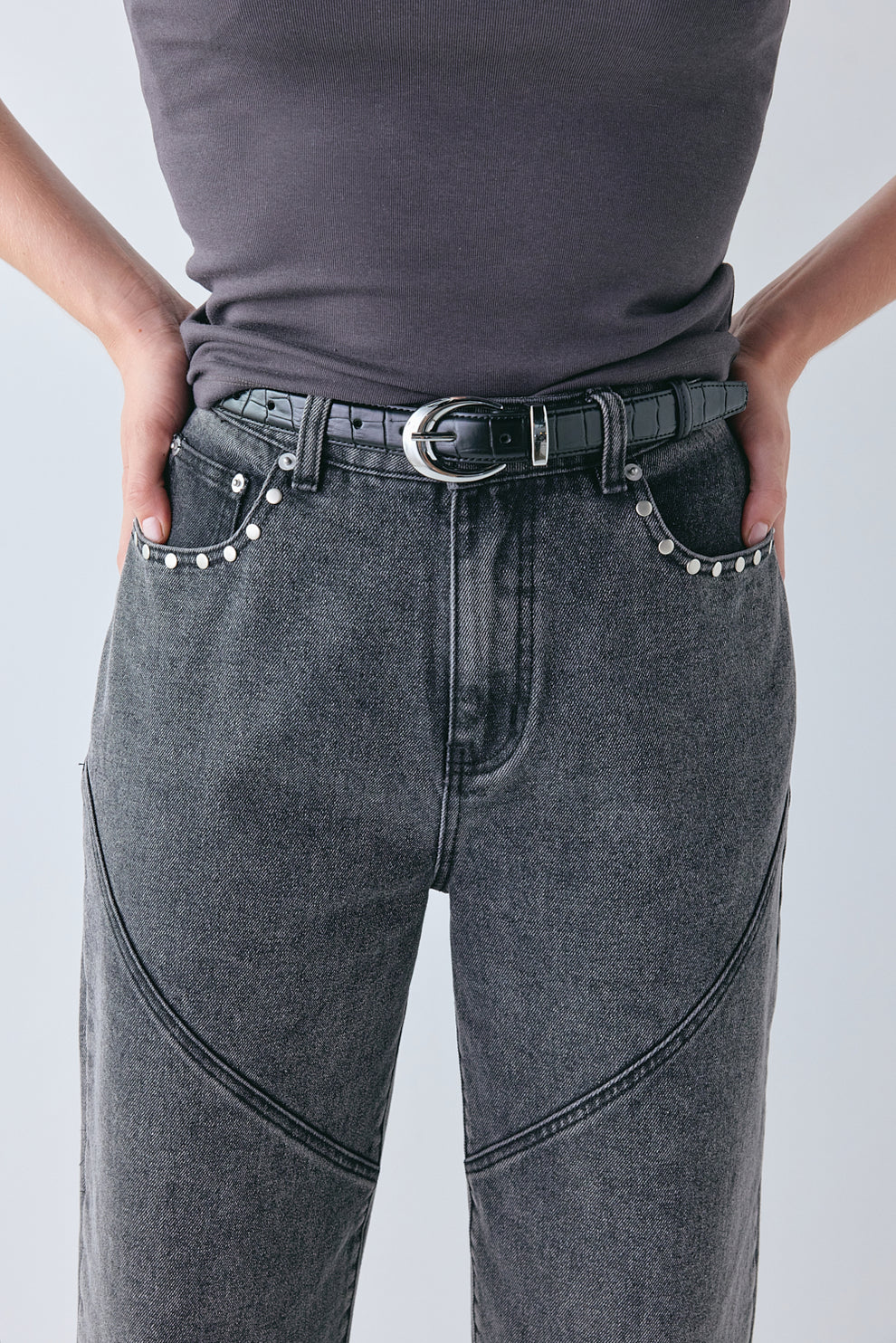 Pia Denim Jeans Washed Grey