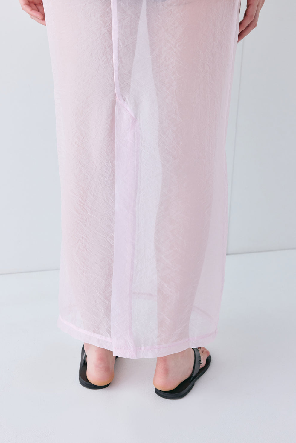 Devyn Sheer Midi Skirt Powder Pink