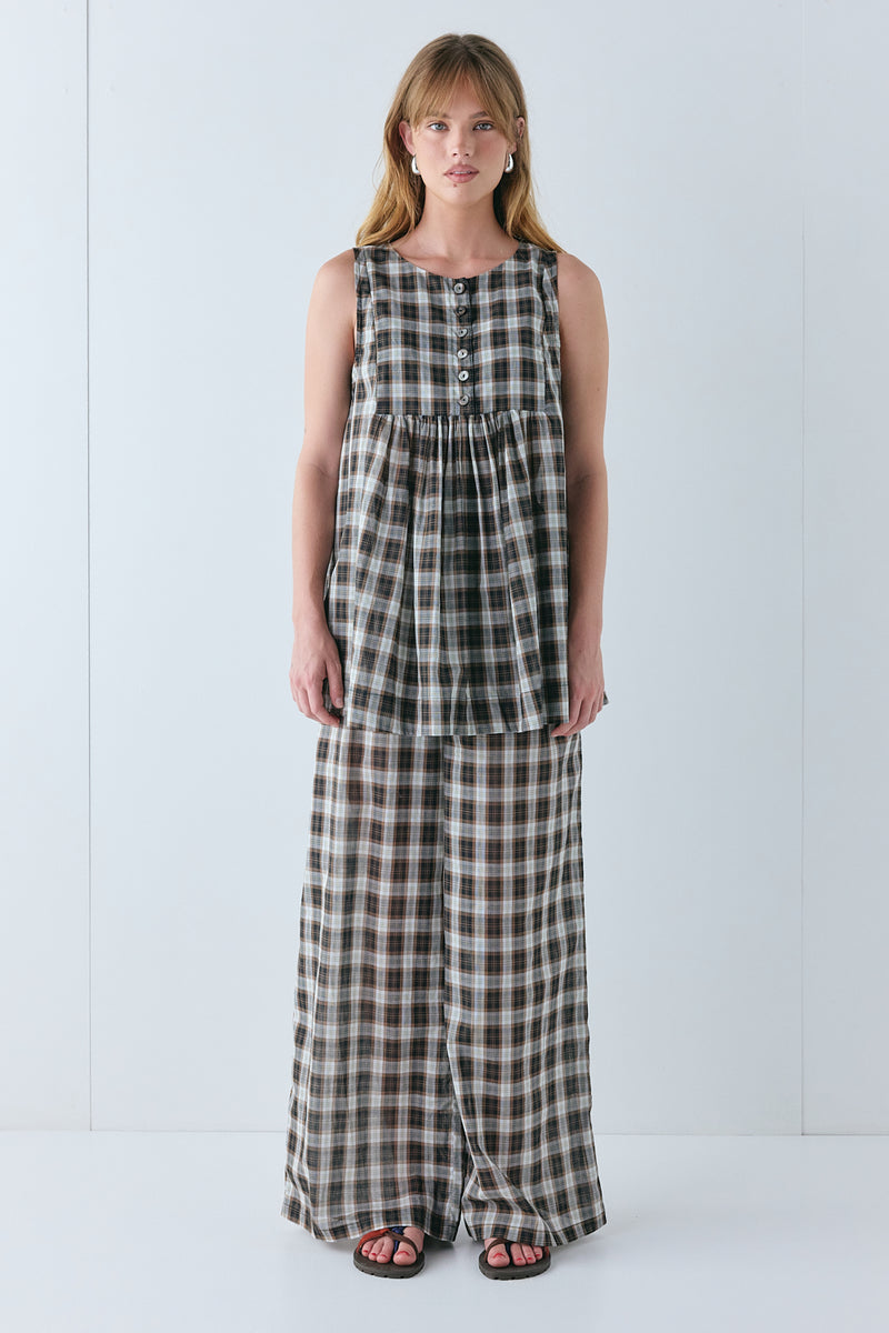 Juliet Tunic Top Check - size:Liv:AU 6 / US 2