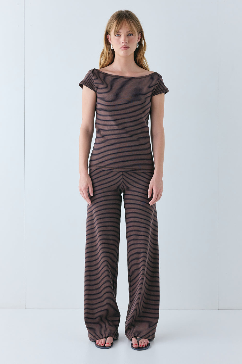 Kaia Top Brown Stripe